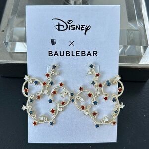 Baublebar NWT Mickey Mouse Disney stars Outline Earring Hoops